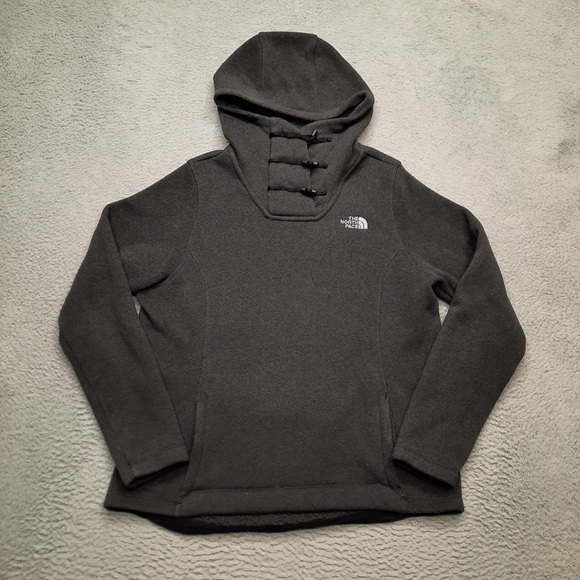 The North Face Crescent Hooded Fleece Pullover Womens Dark Grey - Picture 5 of 5